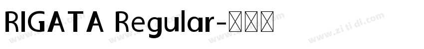RIGATA Regular字体转换